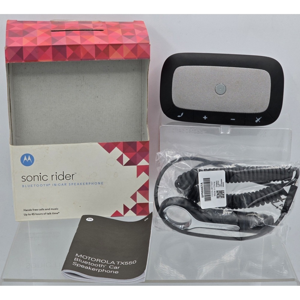 NEW OPEN BOX Motorola Sonic Rider Bluetooth In-Car Speakerphone TX550‎